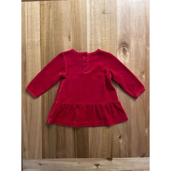 Hanna Andersson Softest Velour Dress Red Size 6-12m 70cm - Picture 3 of 4
